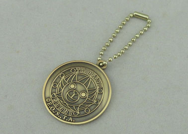 2,0 mm выдвиженческое Keychain с цепью шарика, античной заливкой формы плакировкой золота