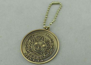 2,0 mm выдвиженческое Keychain с цепью шарика, античной заливкой формы плакировкой золота