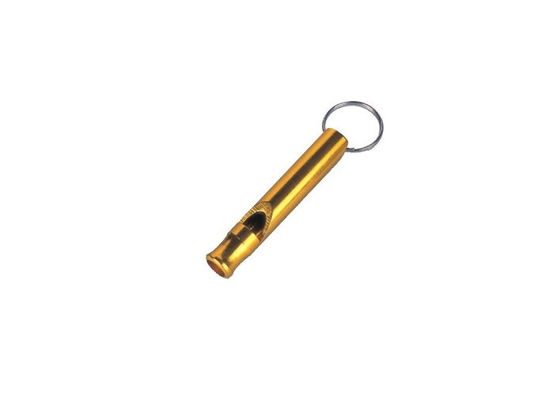 жёлтый чрезвычайной свисток рекламных Keychains для туризма и развлечений
