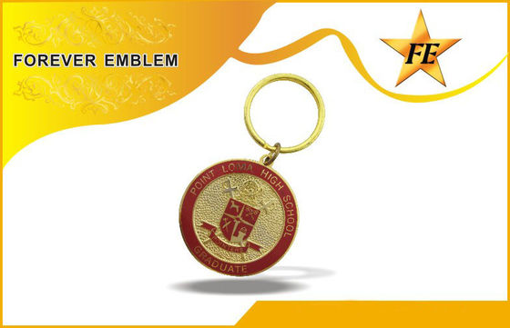 Мягкий металл выдвиженческое Keychains эмали/Cloisonne с кольцом и цепями разделения
