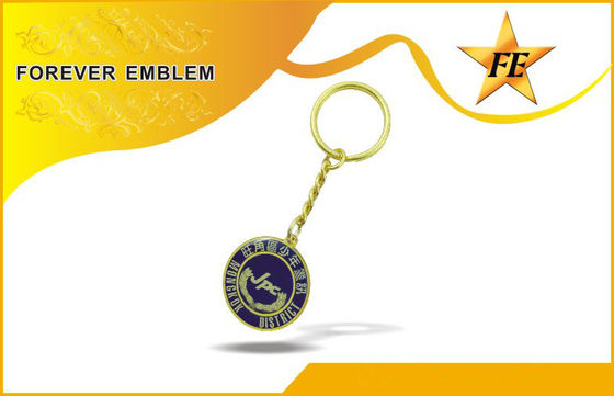 Медь круглое выдвиженческое Keychains бронзы печатания полного цвета для случаев команды