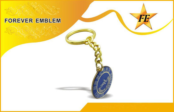 Медь круглое выдвиженческое Keychains бронзы печатания полного цвета для случаев команды