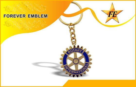 Бронзовый имитационный трудный металл выдвиженческое Keychains эмали с плакировкой золота