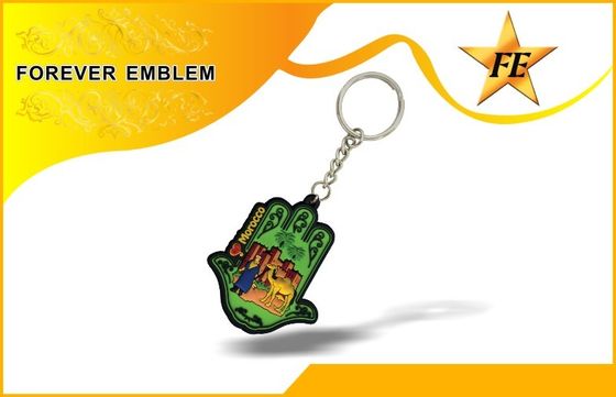 Eco-содружественная мягкая нестандартная конструкция выдвиженческое Keychains PVC 3D