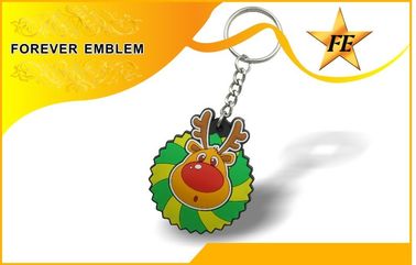 PVC цветастое выдвиженческое Keychains с обязанностью свободного образца