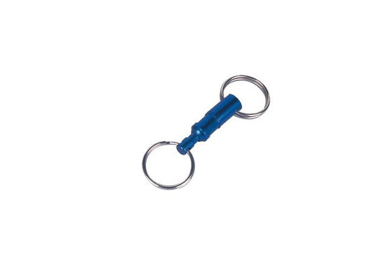 Голубой алюминиевый тяги держатель выдвиженческое Keychains 30595 ключевого кольца двойника врозь