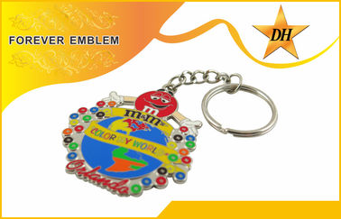 Имитация Keychains трудного металла эмали выдвиженческая серебряная для подарков дела