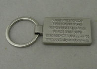 плакировка Keychain сплава цинка 3D туманная серебряная для цепей автомобиля ключевых