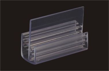 Прозрачные держатели ярлыка полки PVC для розничного дисплея, легкие для того чтобы установить