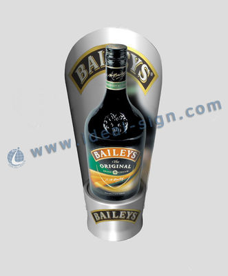 Знаки напольной рекламы держателя дисплея бутылки ликера вина СИД картона акриловые