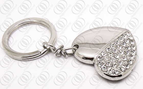 Форма Keychain сердца нержавеющей стали ювелирных изделий с ясными кристаллами Swarovski