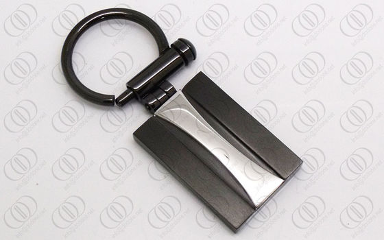 Полной покрынный чернотой акцент Keychains нержавеющей стали холодный стильный глянцеватый серебряный