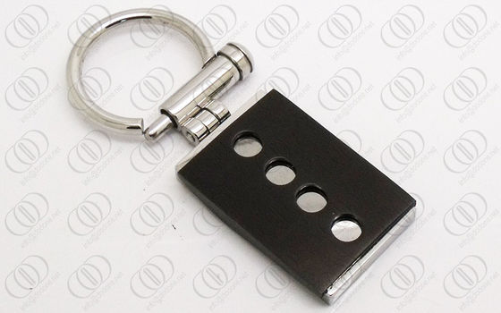 Чернота Keychain нержавеющей стали способа квадратная покрынная с винтом открытым и близким