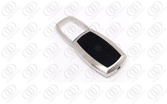 Нержавеющая сталь весны Keychain способа черная резиновая польностью почищенная щеткой