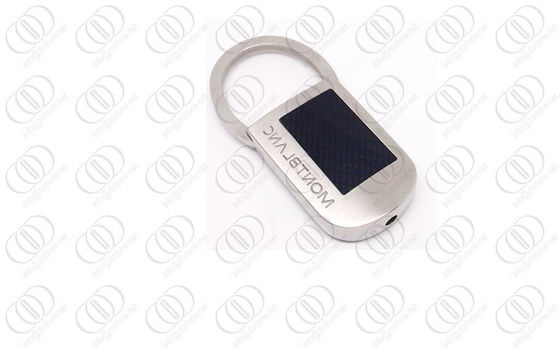 Черная нержавеющая сталь Keychain волокна углерода в отделке щетки, Retractable ключевом держателе