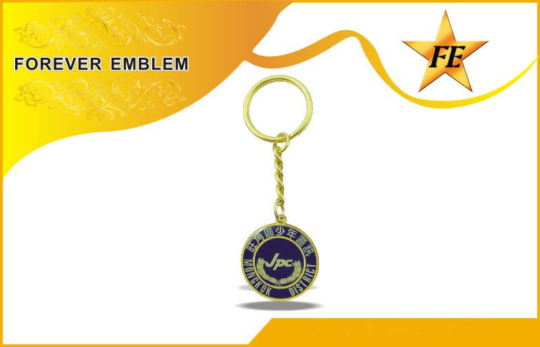Медь круглое выдвиженческое Keychains бронзы печатания полного цвета для случаев команды